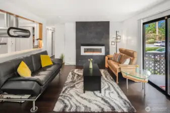 Warm electric heat fireplace