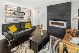 Great open room concept with living room open to kitchen