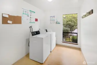 Laundry units in building down the hall