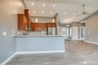 Open Kitchen with bar seating