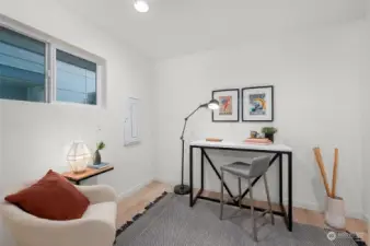 Photos of model home 9213 with similar finishes & floor plan.
