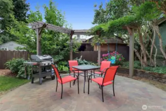 Relaxing space on rear patio.