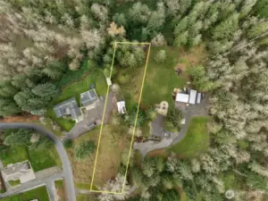 Images may include imposed graphics depicting estimated property lines and directions; buyer to verify accuracy