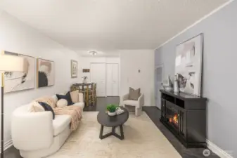 This picture shows the great open concept, and flow this fully updated, turn-key Townhome provides.