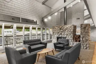 Newly updated Community Club-House. Soak up that gorgeous Fireplace, or grab a drink with friends in the visiting area. Love that outdoor balcony for Spring and Summer.