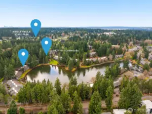 This is the exact pin location of Unit#181, and just walking distance to the Clubhouse. Check out the areas other amazing hiking and walking trails.