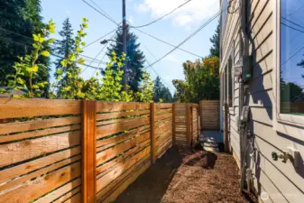 Fully fenced yard for your furry friends or gardening dreams