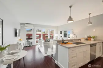 This unit has air conditioning for year round comfort