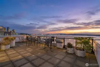 2nd rooftop terrace with Puget Sound views