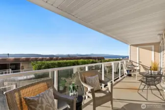 The unit has views from the deck, the living room and the primary bedroom