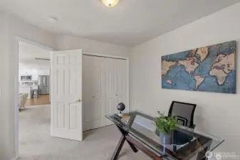 Gracious Main-Floor Accessibility  ?Beyond the formal living spaces, a versatile fifth bedroom resides conveniently on the main level, offering a rare blend of privacy and effortless accessibility. This thoughtful layout is a perfect solution for multi-generational living or guests who prefer to avoid stairs, ensuring everyone feels fully included in the heart of the home.  ?Whether utilized as a sophisticated guest wing, a quiet nursery, or a dedicated home office, this flexible space adapts to your family’s evolving needs without compromising on comfort or style.