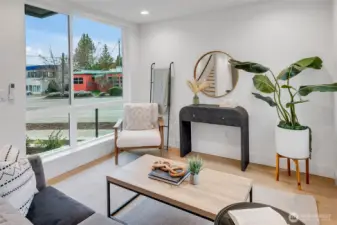 And the living room is one you walk into, not thru. A great conversation space.