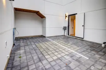 Your parking stall in the back with a door directly into the unit.