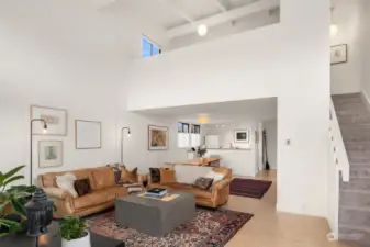 Lofted floorplan creates a spacious and light home.