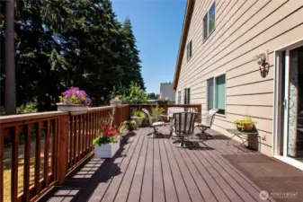 Super big newer composite deck overlooking the HUGE rear yard.....