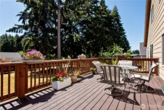 Great space for grilling, chilling, and hopefully not spilling!