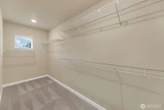 Huge walk in closet with a window!