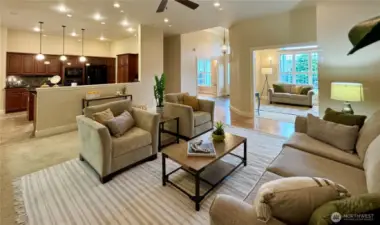 Open concept layout