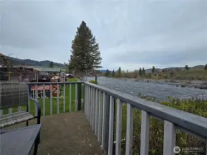 Views from the deck looking upriver.