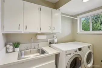 Utility room on the lower level