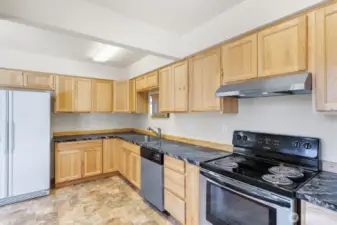 All kitchen appliances included.