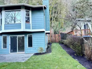 View from front yard along right side of home.