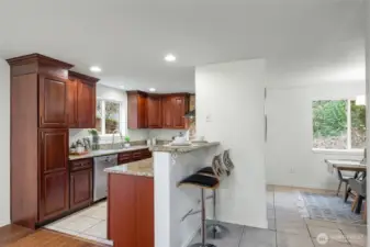 Hop on a stool and take in all the action.