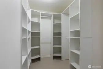 ...a generous walk-in closet with built-ins...