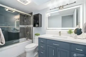 Remodeled hallway bathroom upstairs