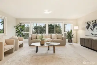 Bonus room with fireplace and wet bar