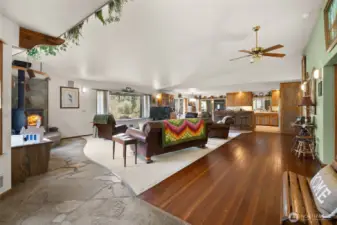 Beautiful open-concept design with stunning custom woodwork throughout.