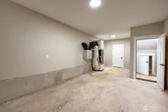 Mechanical room with large storage area