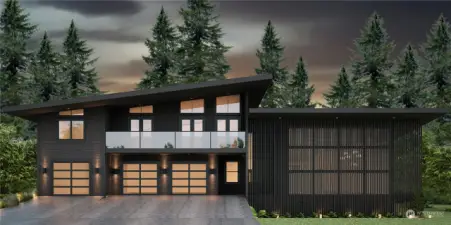 Rendering of Exterior Front of Home