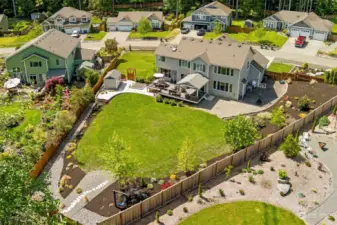 Thoughtfully landscaped .51 acres!