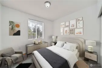 Virtually Staged bedroom
