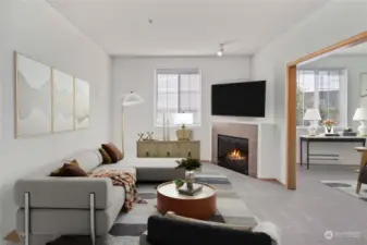 Virtually Staged spacious living room