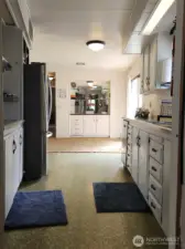 Galley step-saver kitchen.