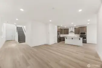Gourmet kitchen and entry from Great room