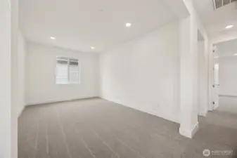 Large loft looking in from upstairs hallway