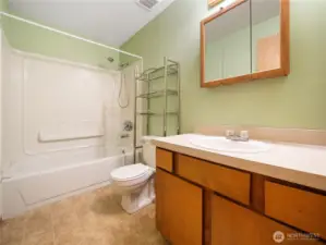 Bathroom in unit 1.