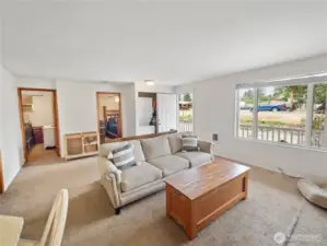 Livining room to beds,bath and laundry in unit 1.