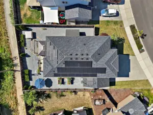 Drone of home and solar panels