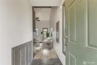 Virtually staged entrance