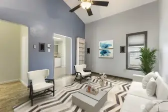 Living room (virtually staged)