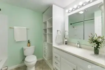 Virtually staged bath