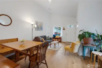 Built in banquet creates a large dining space off of the kitchen!