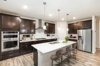 Gourmet kitchen with stainless steel appliances!