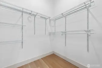 Spacious walk-in closet in the primary bedroom!