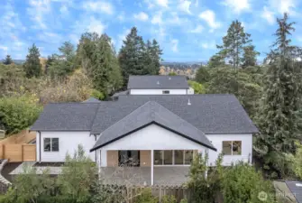 From the rear of the home - your own private oasis!