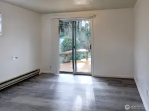 Bedroom #1 with slider to back deck